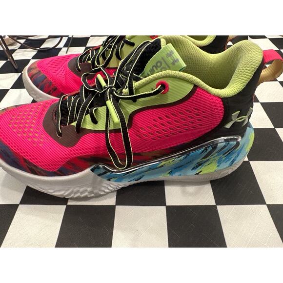 Under armour our game our voice basketball shoe men’s 12 neon pink athletic - Picture 4 of 6